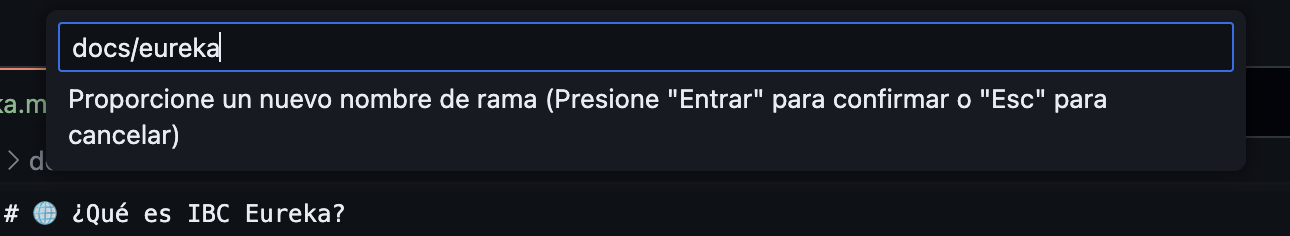 Formulario de nombre de rama